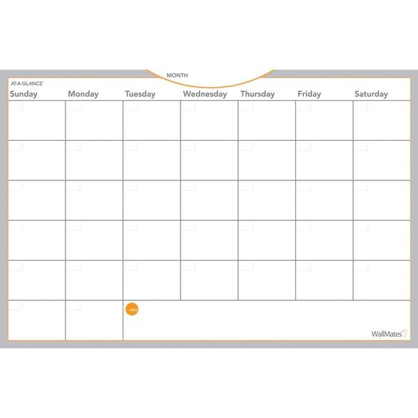 At-A-Glance WallMates Self-Adhesive Dry Erase Monthly Plan Surface - Monthly, Weekly - 12