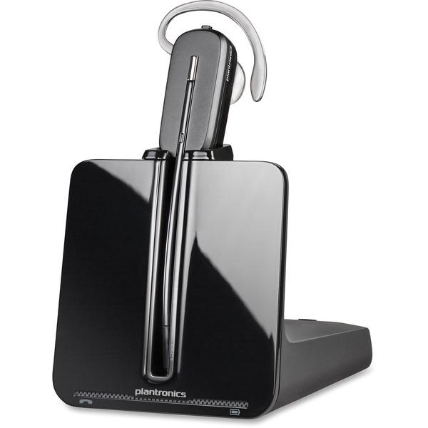 Plantronics CS540 Wireless Convertible Headset System - Mono - Wireless - DECT - 350 ft - Over-the-head, Over-the-ear, Behind-the-neck - Monaural - Semi-open - Noise Cancelling Microphone - Black, Sil