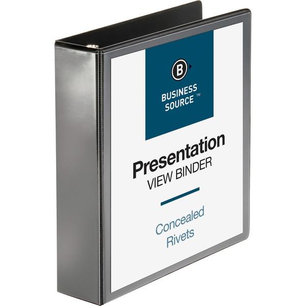 Business Source Round Ring Standard View Binders - 2