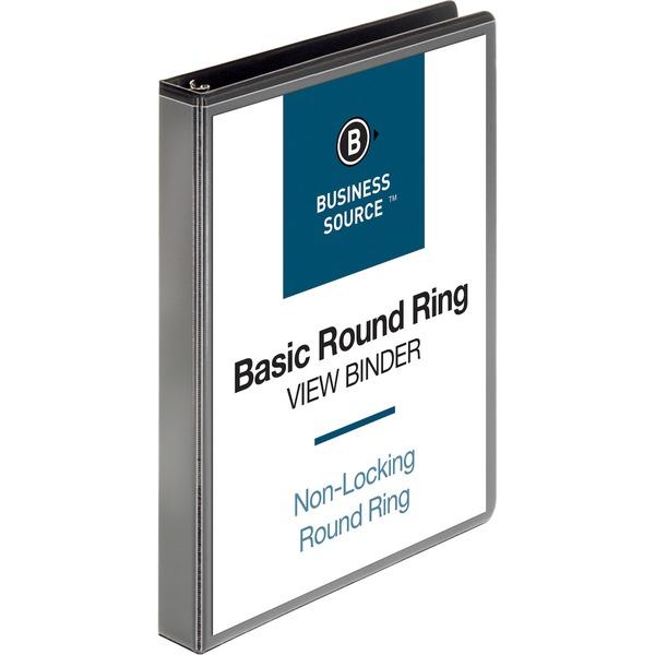 Business Source Round-ring View Binder - 1