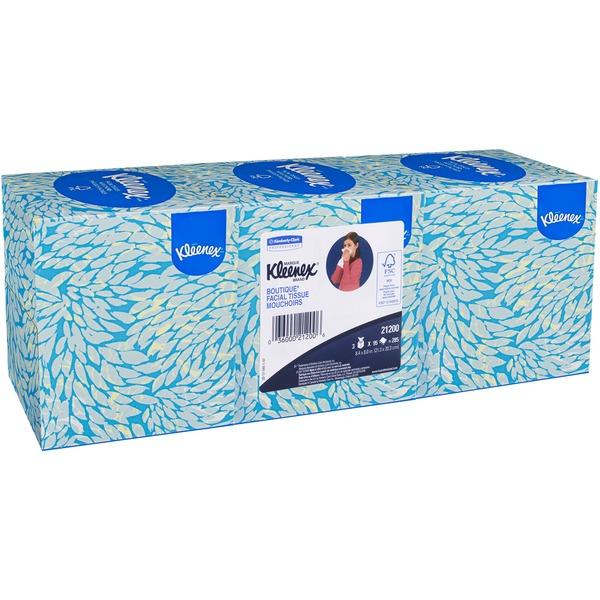 Kleenex Boutique Tissue Bundle - White - Soft, Absorbent - 95 Quantity Per Box - 3 / Pack