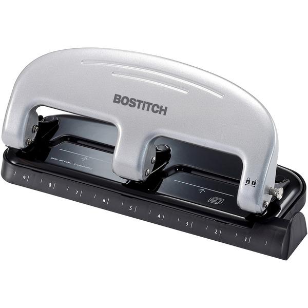 Bostitch EZ Squeeze™ 20 Three-Hole Punch - 3 Punch Head(s) - 20 Sheet Capacity - 9/32