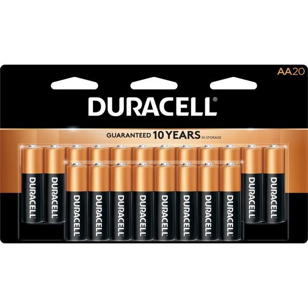 Duracell Coppertop Alkaline AA Battery - MN1500 - For Multipurpose - AA - 1.5 V DC - Alkaline - 20 / Pack