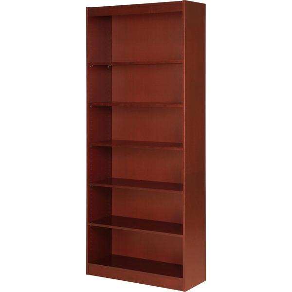 Lorell Six Shelf Panel Bookcase - 36
