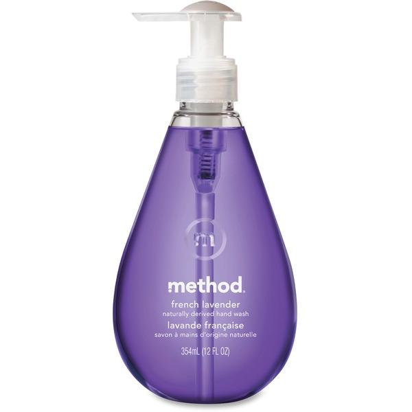 Method French Lavender Gel Hand Wash - French Lavender Scent - 12 oz - Pump Bottle Dispenser - Bacteria Remover - Hand - Lavender - Triclosan-free, Non-toxic, Moisturizing, pH Balanced, Anti-bacterial