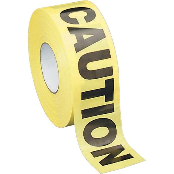 Sparco Caution Barricade Tape - 1000 ft Yellow - Black