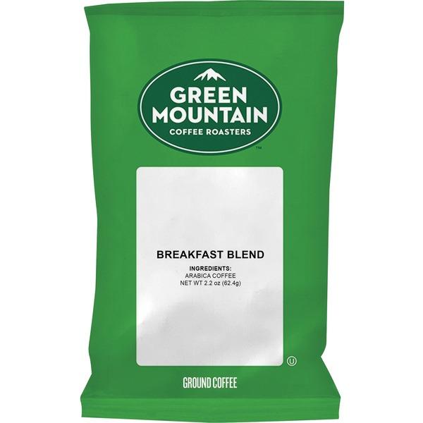 Green Mountain Coffee Roasters Breakfast Blend Coffee - Regular - Light/Mild - 100 / Carton