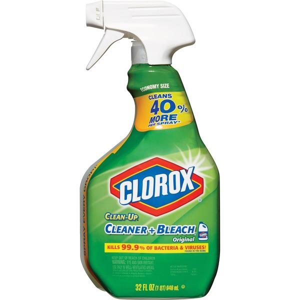 Clorox Clean-Up Cleaner Plus Bleach - Spray - 32 fl oz (1 quart) - 1 Each - Clear