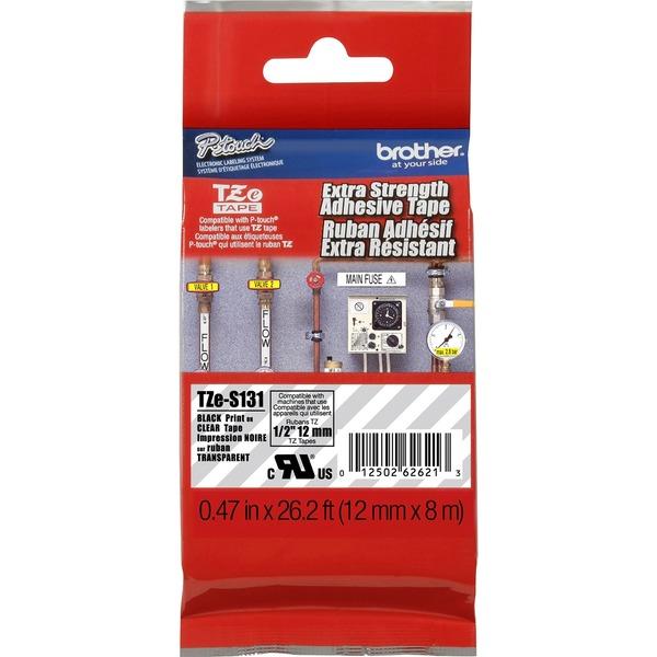  Brother P- Touch Industrial Tze Tape Cartridges - Permanent Adhesive - 1/2 