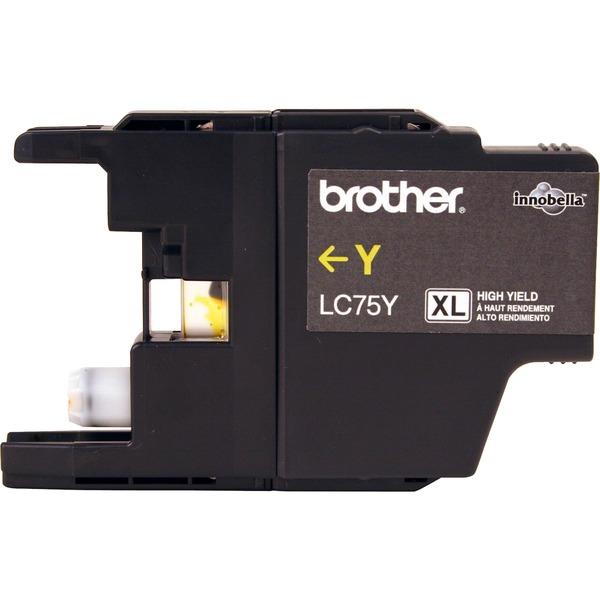 Brother LC75Y Original Ink Cartridge - Inkjet - 600 Pages - Yellow - 1 Each