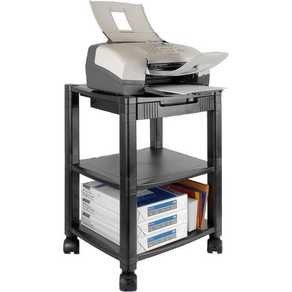 Kantek Three-shelf Mobile Printer/Fax Stand - 75 lb Load Capacity - 3 x Shelf(ves) - 24.3