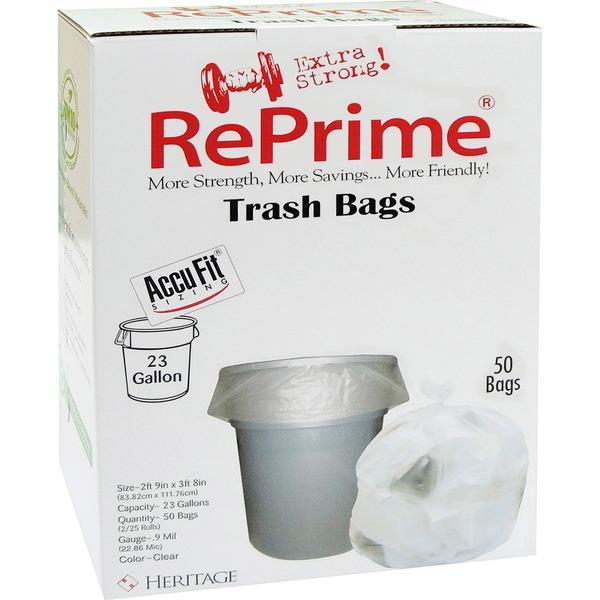Heritage Accufit RePrime Trash Bags - 23 gal - 28