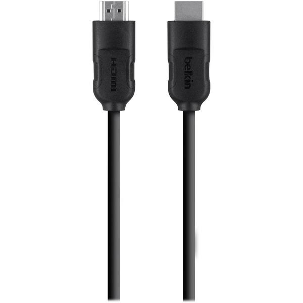 Belkin HDMI Cable - 25 ft HDMI A/V Cable - First End: 1 x 19-pin HDMI (Type A) Male - Second End: 1 x 19-pin HDMI (Type A) Male - Black - 1 Pack