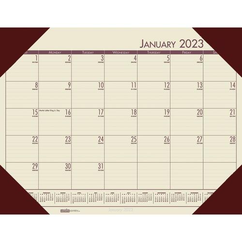 House of Doolittle Ecotones Compact Calendar Desk Pads - Julian Dates - Monthly - 1 Year - January 2021 till December 2021 - 1 Month Single Page Layout - 22