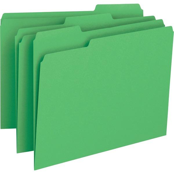 Business Source Color-coding 1-Ply File Folders - Letter - 8 1/2