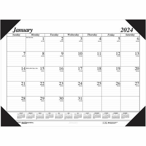 House of Doolittle Recycled Compact Size Economy Desk Pad - Monthly - January 2021 till December 2021 - 1 Month Single Page Layout - 18 1/2