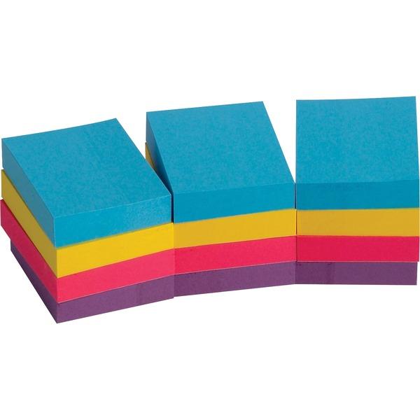 Business Source Extreme Color Adhesive Notes - 1.50