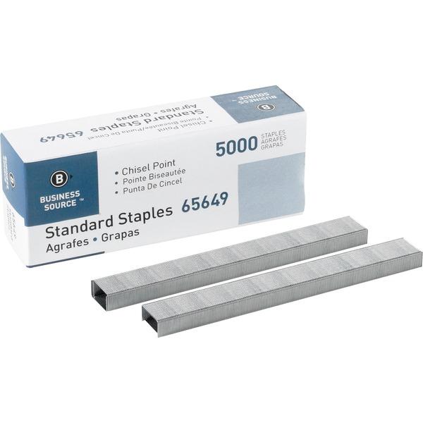 Business Source Chisel Point Standard Staples - 210 Per Strip - 1/4