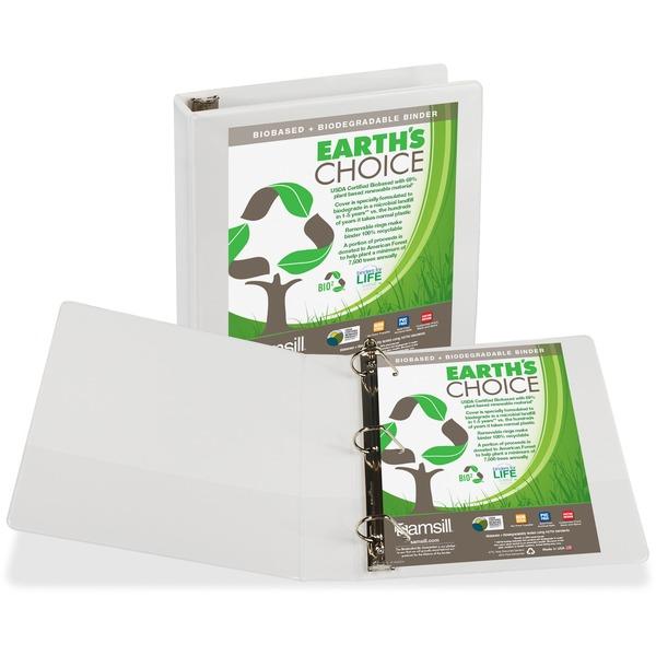 Samsill Earth's Choice Round Ring Eco-friendly View Binder - 1 1/2