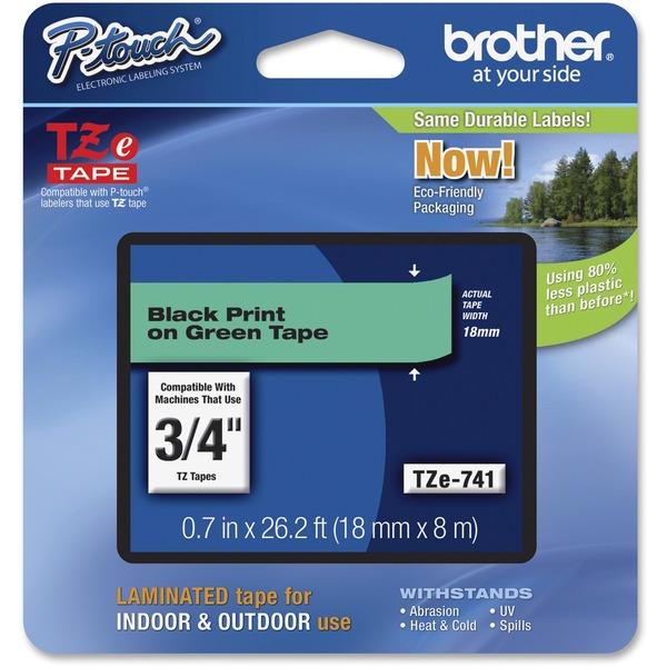 Brother P-Touch TZe Flat Surface Laminated Tape - Permanent Adhesive - 45/64