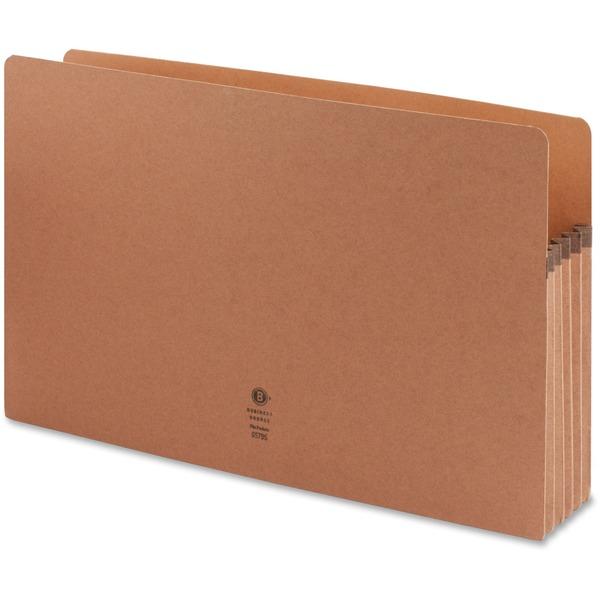 Business Source Redrope Legal Expanding File Pockets - Legal - 8 1/2