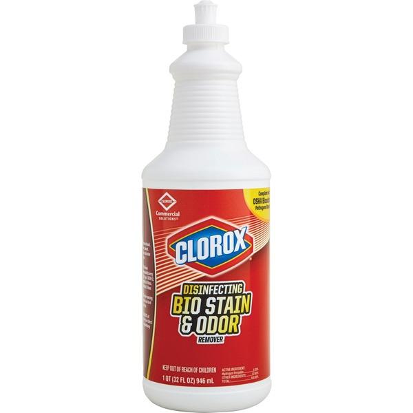 Clorox Disinfecting Bio Stain & Odor Remover - Liquid - 32 fl oz (1 quart) - Translucent