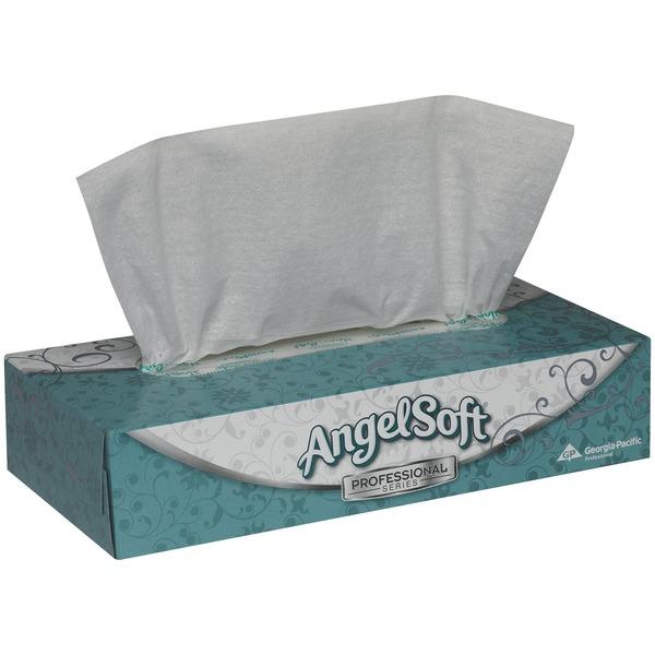 Angel Soft Professional Series Angel Soft ps Facial Tissue - 2 Ply - White - Soft - For Bathroom, Office, Hospital, Restaurant - 100 Quantity Per Box - 1 Box