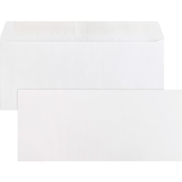 Business Source Plain Peel/Seal Business Envelopes - 500 / Box - White