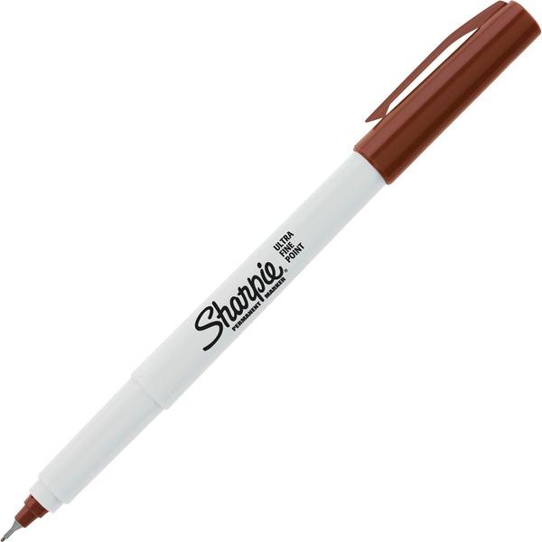Sharpie Precision Permanent Marker - Ultra Fine Marker Point - Narrow Marker Point Style - Brown Alcohol Based Ink - 1 Each