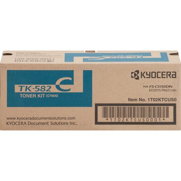 Kyocera TK-582C Original Toner Cartridge - Laser - 2800 Pages - Cyan - 1 Each