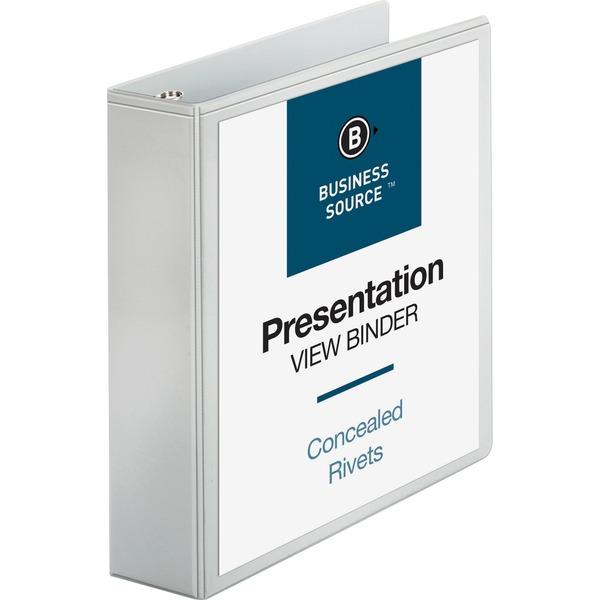 Business Source Round Ring Standard View Binders - 2