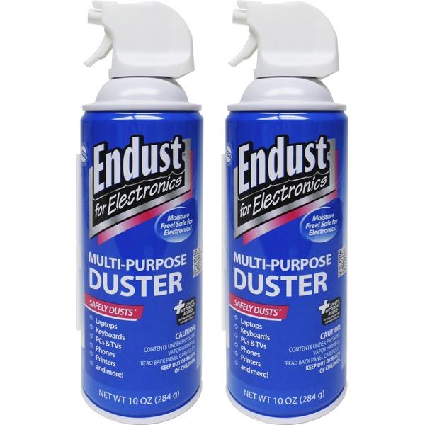Endust 10oz Multi-Purpose Duster with Bitterant - For Display Screen, Desktop Computer, Gaming Console, Electronic Equipment, Keyboard, Notebook - 10 fl oz - 2 / Pack