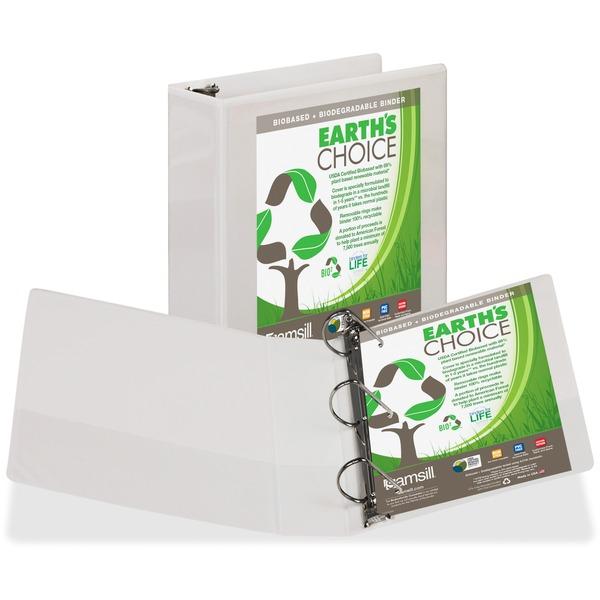  Samsill Earth's Choice Round Ring Eco- Friendly View Binder - 3 