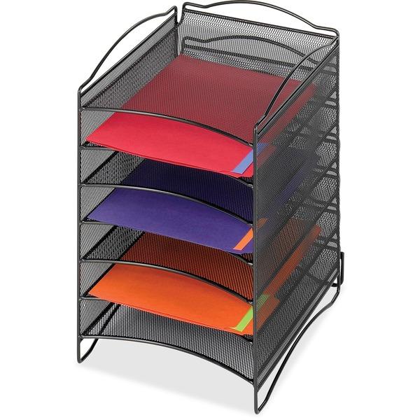 Safco 6-Compartment Mesh Desktop Organizer - 6 Compartment(s) - Compartment Size 1.75