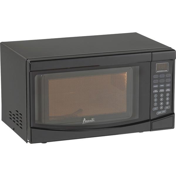 Avanti 0.7 cubic foot Microwave - Single - 5.24 gal Capacity - Microwave, Baking, Roasting - 10 Power Levels - 700 W Microwave Power - 120 V AC - Countertop - Black