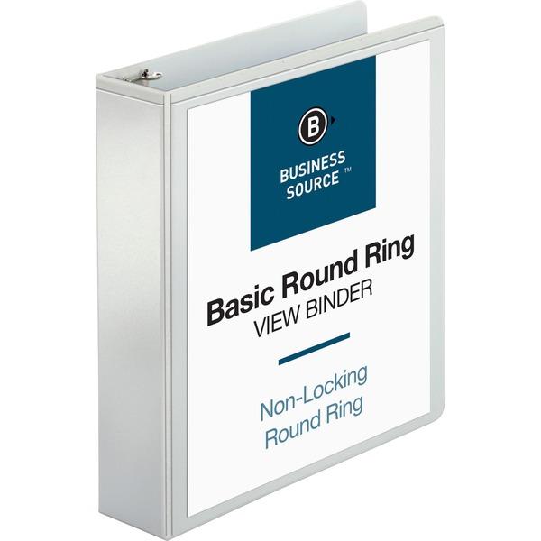 Business Source Round-ring View Binder - 2