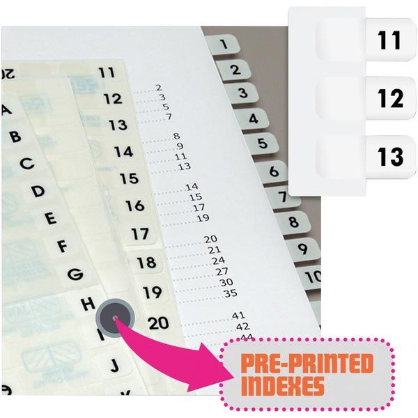 Redi-Tag Preprinted 11-20 Numbered Index Tabs - Printed, Write-on Tab(s) - Digit - 11-20 - 8 Tab(s)/Set - 0.43