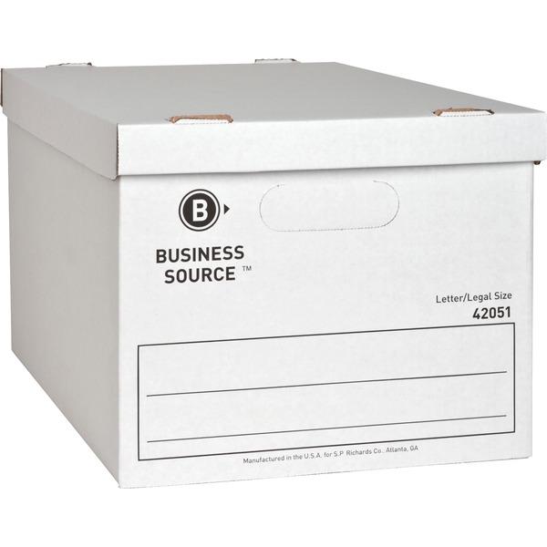 Business Source Economy Storage Box with Lid - External Dimensions: 12