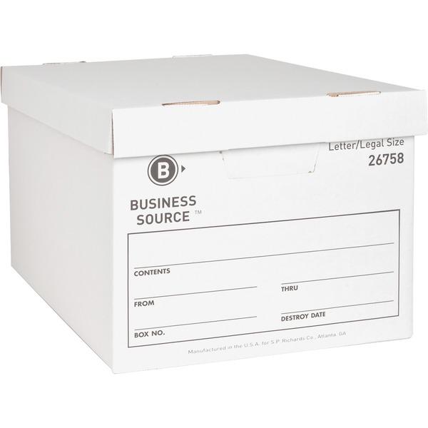 Business Source Lift-off Lid Medium Duty Storage Box - External Dimensions: 12