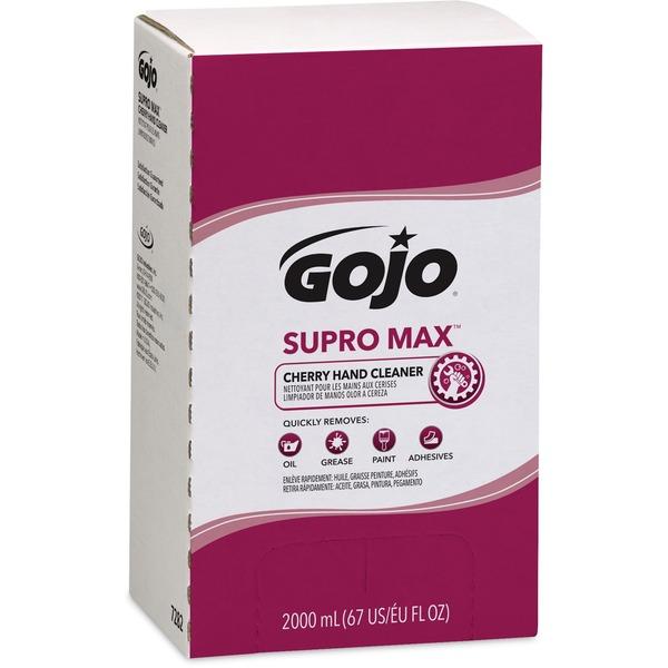  Gojo & Reg ; Supro Max Cherry Hand Cleaner - Cherry Scent - 67.6 Fl Oz (2 L)- Adhesive Remover, Soil Remover - Hand - Tan - 1 Each