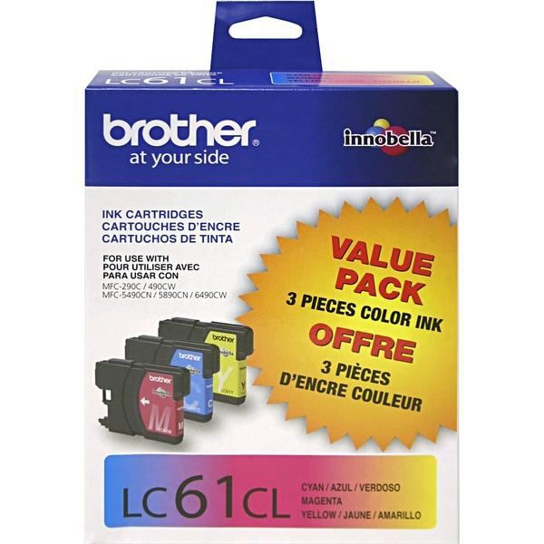 Brother LC613PKS Original Ink Cartridge - Inkjet - 325 Pages Cyan, 325 Pages Yellow, 325 Pages Magenta - Cyan, Yellow, Magenta - 3 / Pack