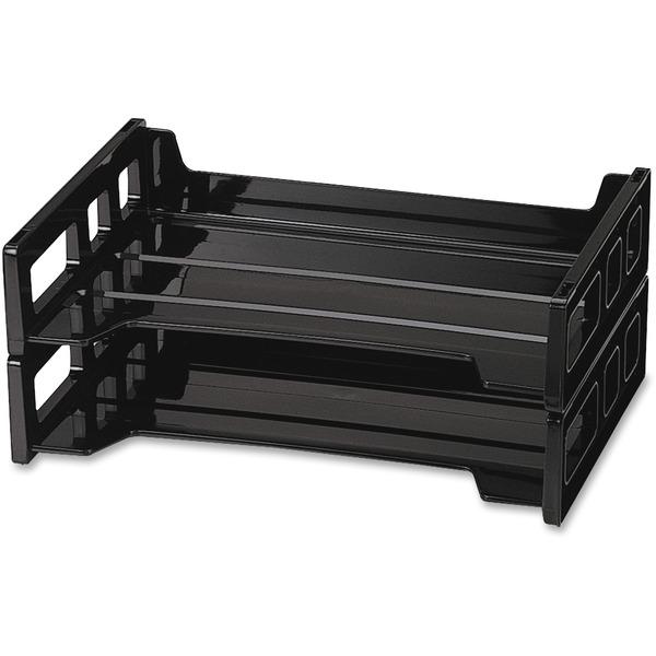OIC Side-Loading Stackable 2/PK Desk Trays - 2.8