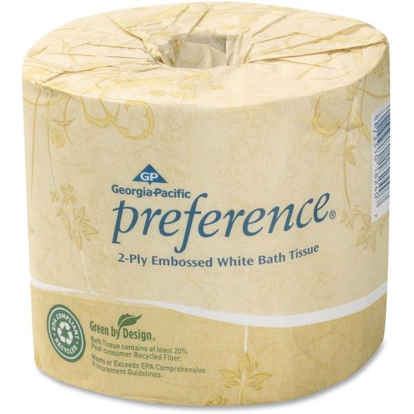 Georgia-Pacific Preference Embossed Bath Tissue - 2 Ply - 4