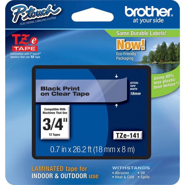  Brother P- Touch Tze Flat Surface Laminated Tape - 3/4 