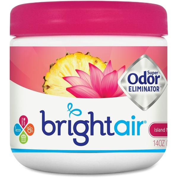 Bright Air Super Odor Eliminator Air Freshener - 450 ft³ - 14 oz - Island Nectar, Pineapple - 60 Day - 1 / Each