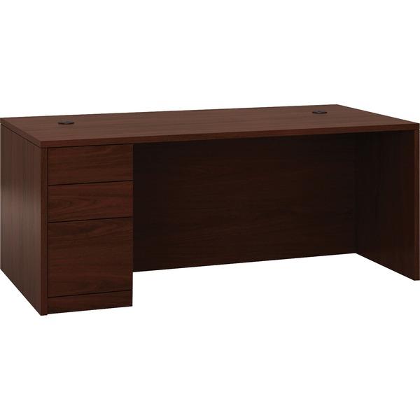 HON 10500 H105896L Pedestal Desk - 2-Drawer - 72