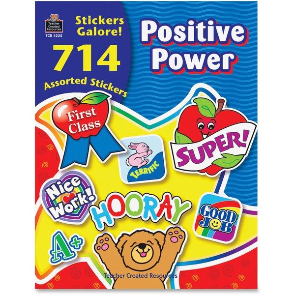 Teacher Created Resources Positive Power Sticker Book - Self-adhesive - Acid-free, Lignin-free - Assorted - 714 / Pack