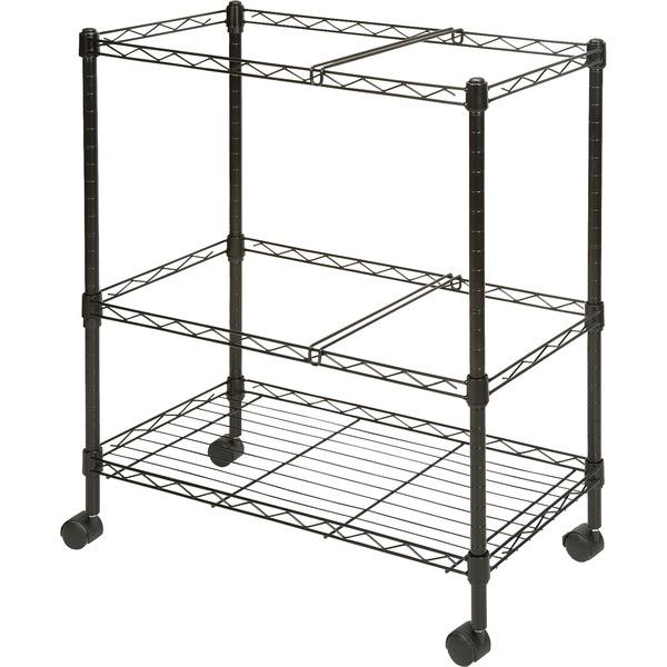 Lorell Mobile Wire File Cart - 4 Casters - Steel - x 26