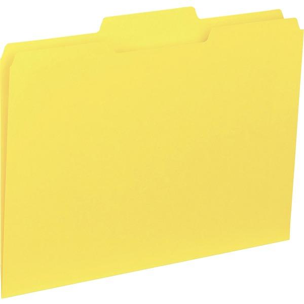 Business Source 1/3-cut Colored Interior File Folders - Letter - 8 1/2