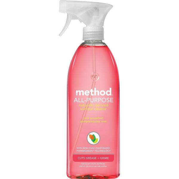 Method All-Purpose Grapefruit Surface Cleaner - Spray - 28 fl oz (0.9 quart) - Grapefruit Scent - 1 Each - Light Pink